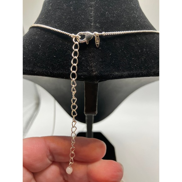 NWT Purple Crystal Teardrop with Rhinestones Silver-Tone Chain Necklace! - Picture 7 of 8